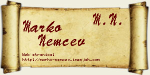 Marko Nemčev vizit kartica